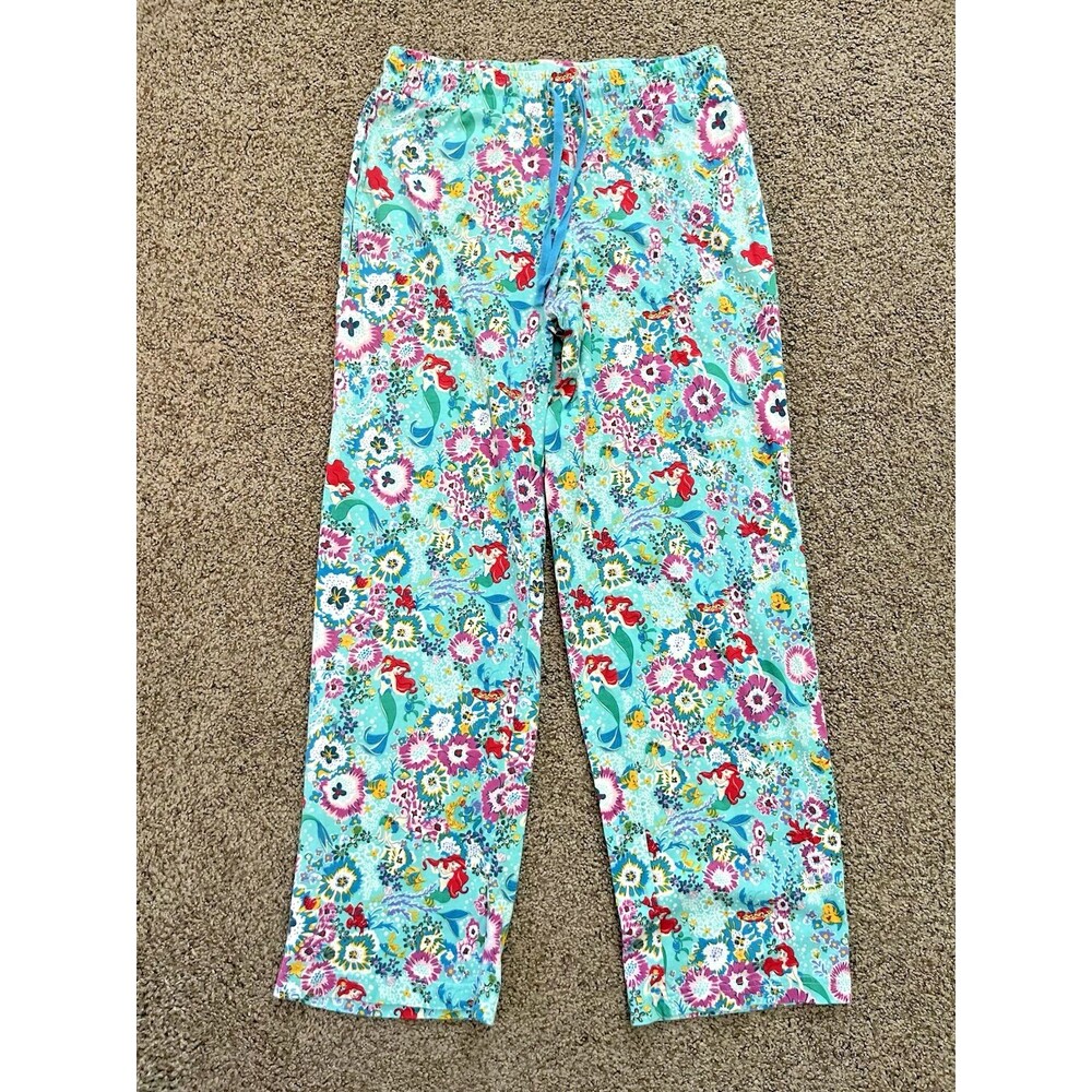 Vera Bradley Disney Mermaid Ariel Floral Lounge Pajama Pants Women’s Size XS